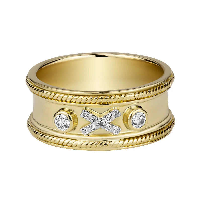 ladies-emerald-cut-rose-gold-rings-Ring - Diamond