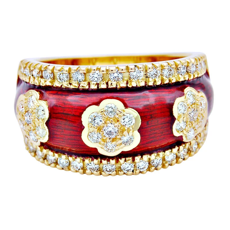 ladies-oval-platinum-rings-Ring-Diamond (Enamel)