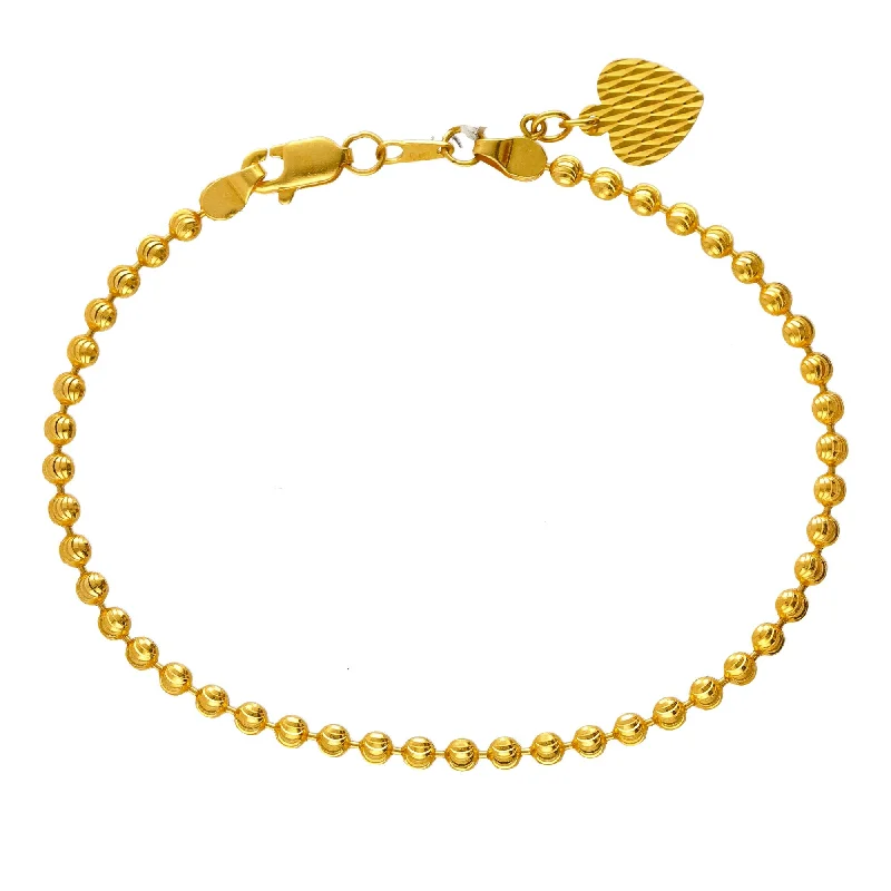 Ladies bracelets for online elegance -22K Gold Art Deco Beaded Bracelet