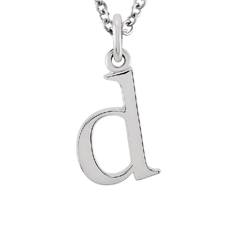 Ladies necklaces for craft charm -The Abbey Lower Case Initial 'd' Necklace in 14k White Gold, 16 Inch