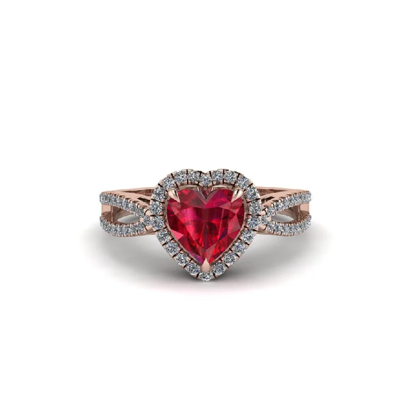 engagement-emerald-bezel-set-rings-Heart's Ruby Embrace Engagement Ring - Alison No. 11