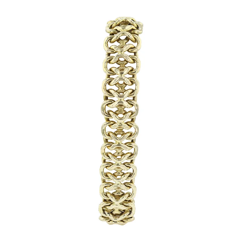 Ladies bracelets for elegant nights -14K Yellow Gold 14.3mm Open Link Bracelet