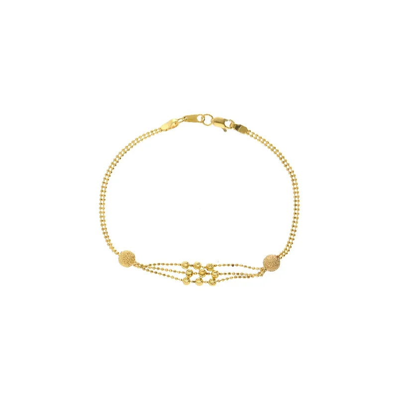 Ladies bracelets subtle elegance -22K Yellow Gold Solitary Design Link Peace Bracelet, 3.7 grams