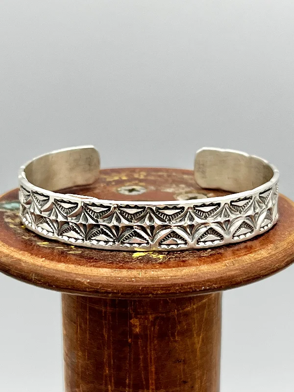 Ladies bracelets for stage charm -Bracelet/Cuff- Navajo Stamped Bracelet