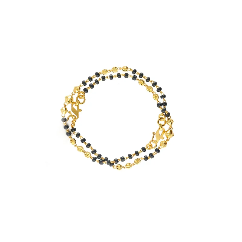 Ladies bracelets for fearless elegance -22K Yellow Gold Reese Beaded Baby Bracelets