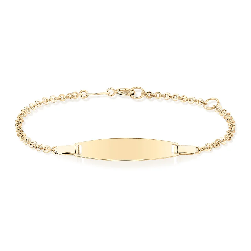 Ladies bracelets for path elegance -Child bracelet in 10 carat yellow gold