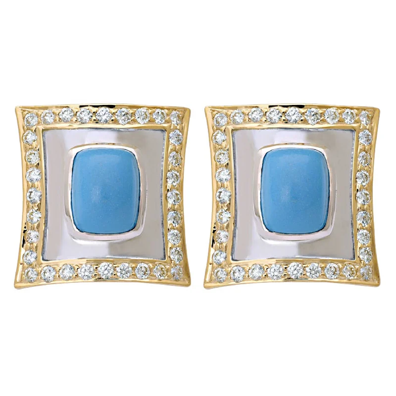 ladies-crystal-ear-wrap-earrings-Earrings- Turquoise And Diamond (8HM)