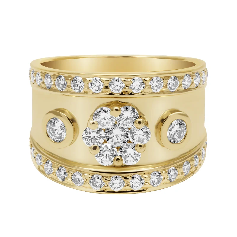 ladies-vintage-platinum-rings-Ring - Diamond In 18k Gold