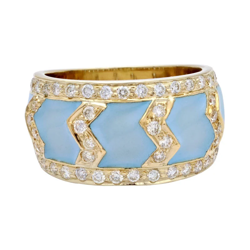 ladies-elegant-bypass-rings-Ring-Diamond (Enamel)