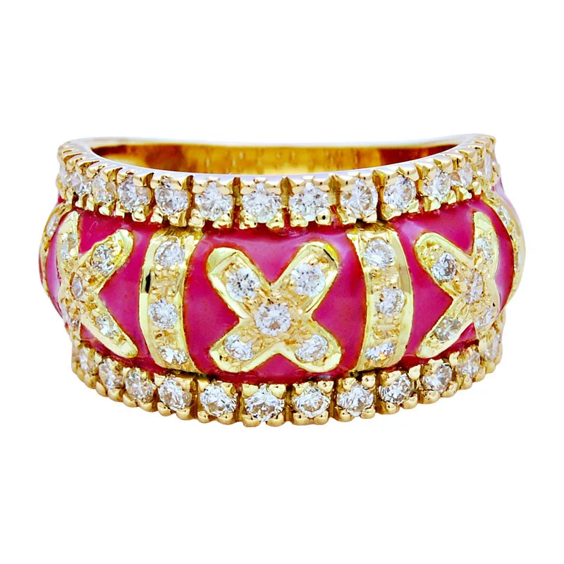 ladies-pearl-channel-set-rings-Ring-Diamond (Enamel)