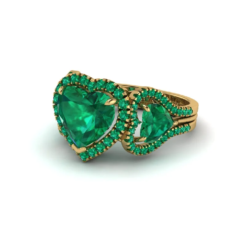 engagement-bridal-pave-set-rings-Emerald Eternal Heartbeat Engagement Ring - Aylin No. 19