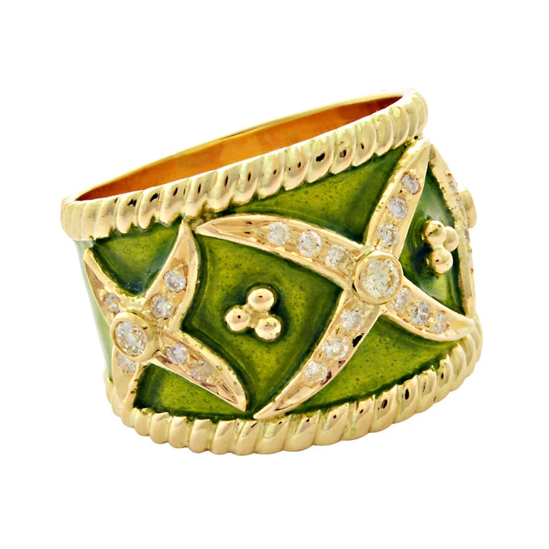 ladies-affordable-white-gold-rings-Ring-Diamond (Enamel)